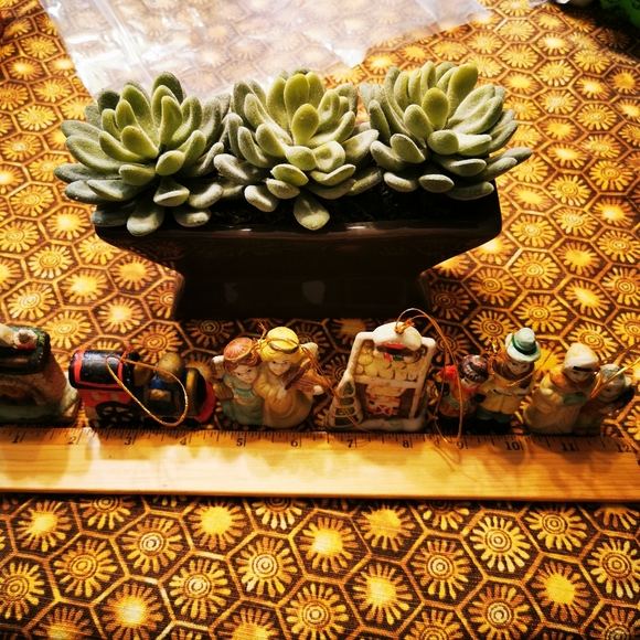 Vintage Bisque Porcelain Hand-painted Christmas Ornaments ~ Set of 6 - Picture 16 of 16